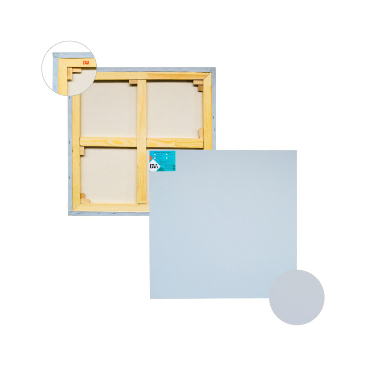 Полотно на підрамнику, 75х90 см., середнє зерно, галерейна натяжка, профіль 60х22 мм. Грунт сірий П60Б163г7590