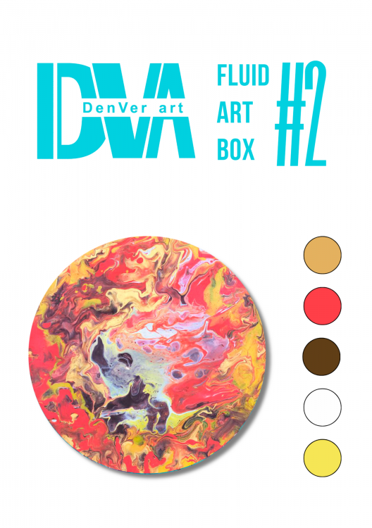 Набір для малювання рідким акрилом "Fluid ART Box" ТМ DenVer Art, FAB#02