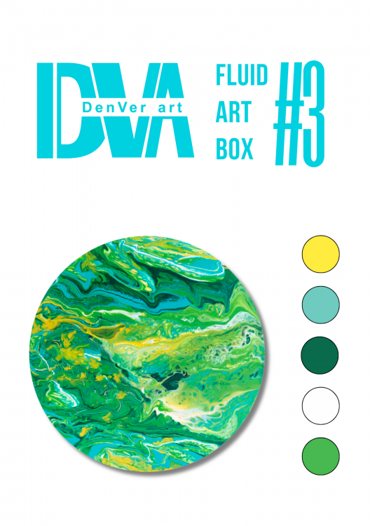 Набір для малювання рідким акрилом "Fluid ART Box" ТМ DenVer Art, FAB#03