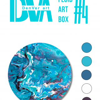 Набір для малювання рідким акрилом "Fluid ART Box" ТМ DenVer Art, FAB#04