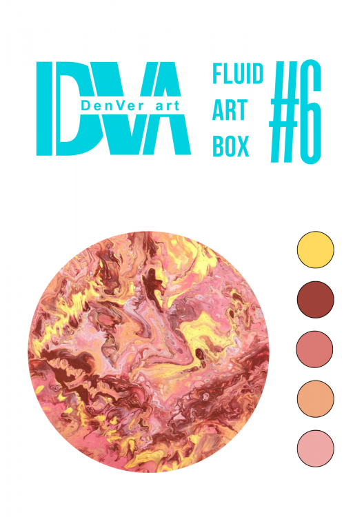 Набір для малювання рідким акрилом "Fluid ART Box" ТМ DenVer Art, FAB#06