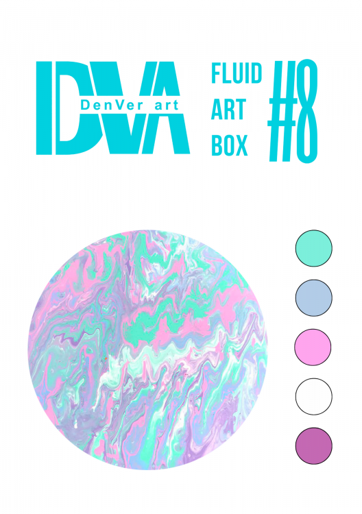 Набір для малювання рідким акрилом "Fluid ART Box" ТМ DenVer Art, FAB#08