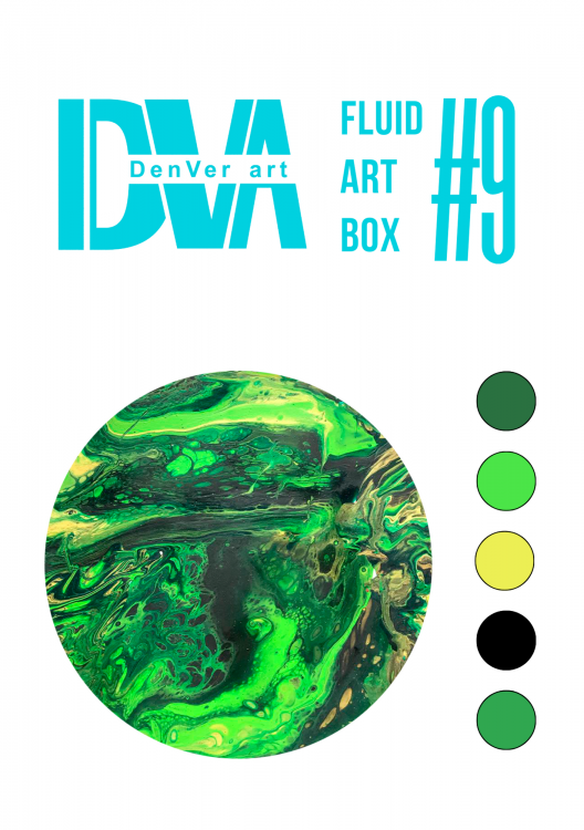 Набір для малювання рідким акрилом "Fluid ART Box" ТМ DenVer Art, FAB#09