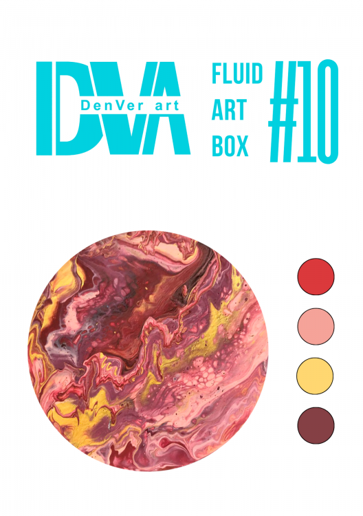 Набір для малювання рідким акрилом "Fluid ART Box" ТМ DenVer Art, FAB#010