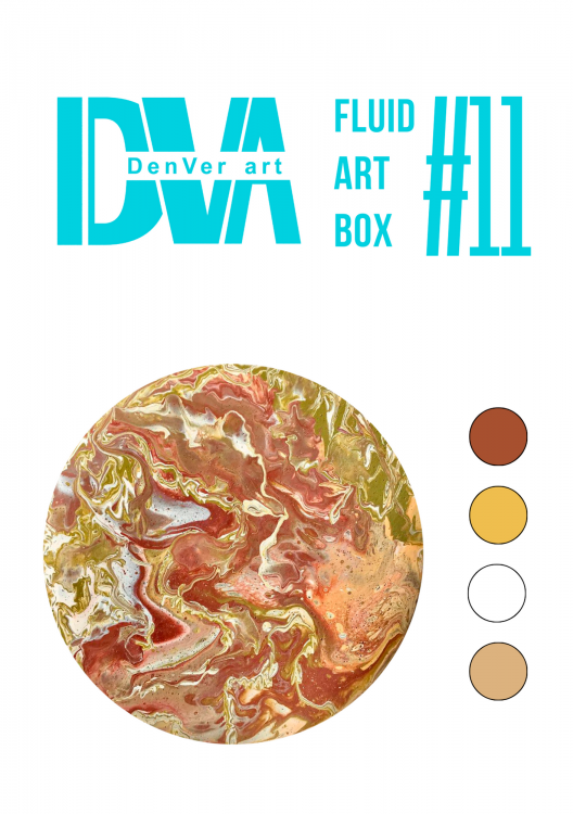Набір для малювання рідким акрилом "Fluid ART Box" ТМ DenVer Art, FAB#011