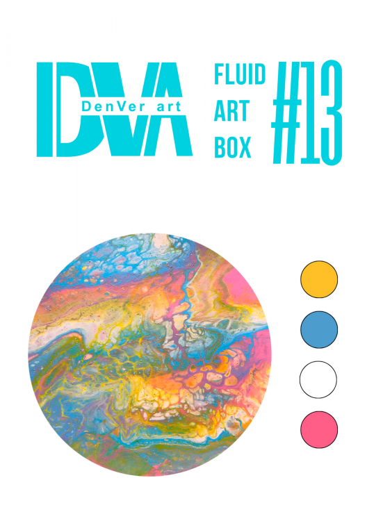 Набір для малювання рідким акрилом "Fluid ART Box" ТМ DenVer Art, FAB#013
